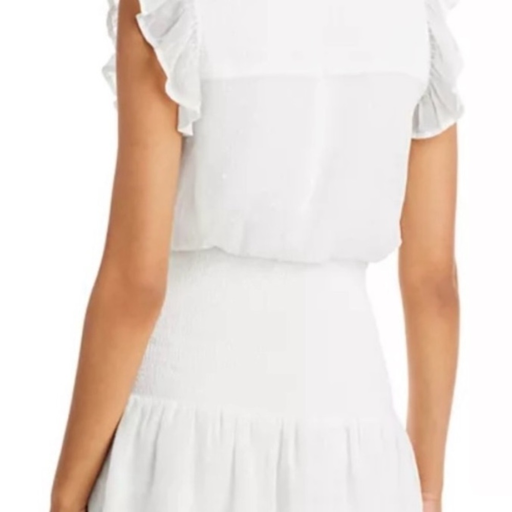 Aqua Girls White Textured Dress